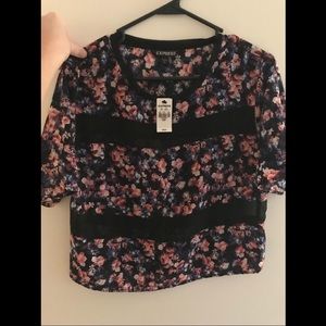 Black/floral blouse
